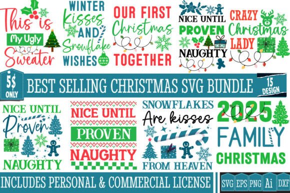 Christmas SVG Bundle: Graphics & Freebies