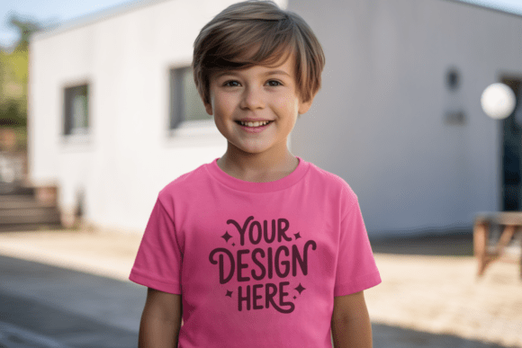 Gildan 5000B Kids T-shirt Mockup 25: Freebies Graphics