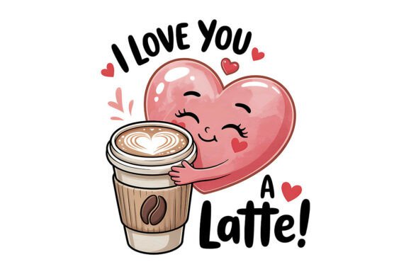 I Love You a Latte Valentine Graphics Freebies
