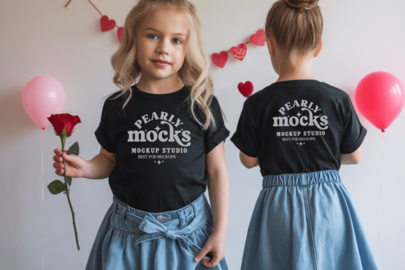 Valentine BC3001T Kids Mockup: Graphics Freebies